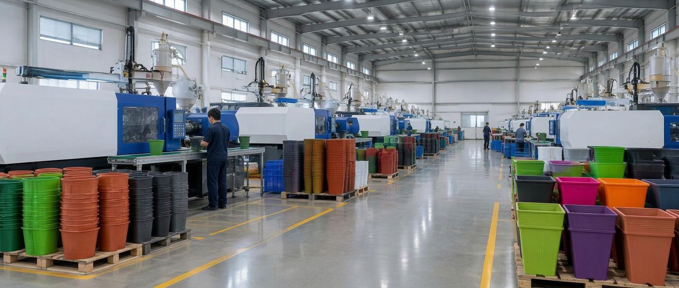Representative plastics moulding factory floor (placeholder image)